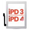 iPad 4 Digitizer With Pre-Installed iPad 4 Home Button Flex - White