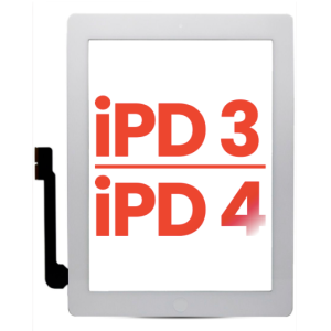 iPad 3 Digitizer With Pre-Installed iPad 3 Home Button Flex - White