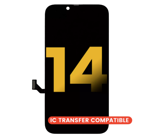 iPhone 14 Screen Replacement LCD Screen Display Touch Screen Digitizer Assembly with Steel Plate Installed < SOFT OLED >