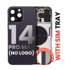 iPhone 14 Pro Max Back Housing W/ Small Pre-Installed (International Version) (With Sim Tray) (No Logo)