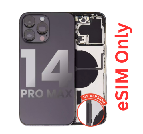 iPhone 14 Pro Max Back Housing W/ Small Pre-Installed (US Version) (eSim Only) (Used OEM Pull: Like New)