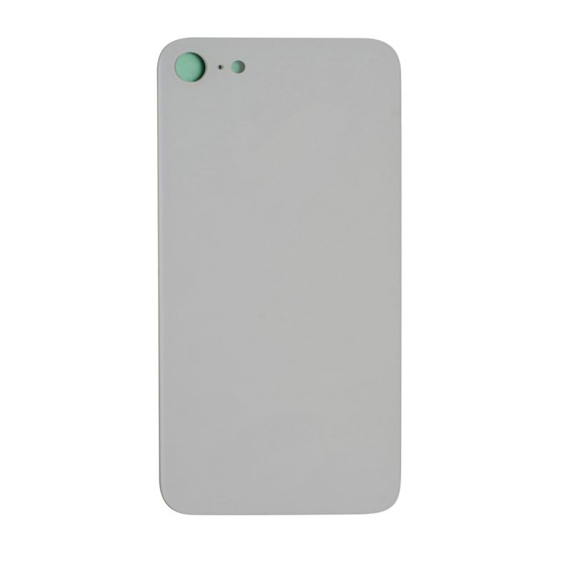 iPhone 8 Back Glass Replacement < No logo / Large Camera Hole > White