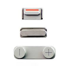 iPhone 5C Side Button Set - Silver
