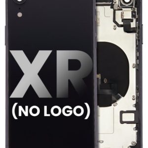 iPhone XR Back Housing W/ Small Components Pre-Installed (No Logo) (Space Gray)