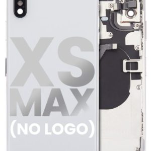 iPhone XS Max Back Housing with Small Parts Pre-installed < no Logo > < Sliver >