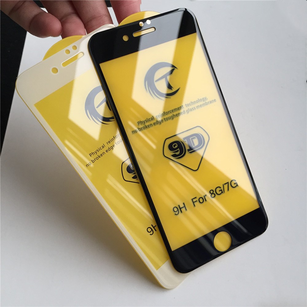 iPhone 7 9D Tempered Glass - White