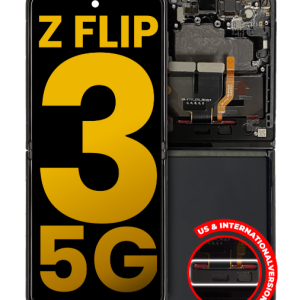 Inner OLED Screen Replacement Assembly With Frame Compatible For Samsung Galaxy Z Flip 3 5G