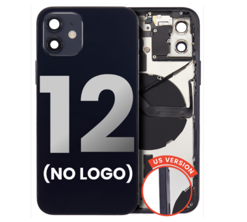 iPhone 12 Back Housing W/ Small Components Pre-Installed (US Version) (No Logo)