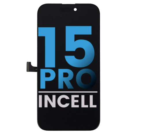 iPhone 15 Pro Screen Replacement LCD Screen Display Touch Screen Digitizer Assembly with Steel Plate Installed < Incell >