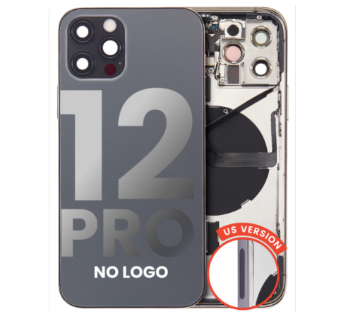 iPhone 12 Pro Back Housing W/ Small Components Pre-Installed (US Version) (No Logo)