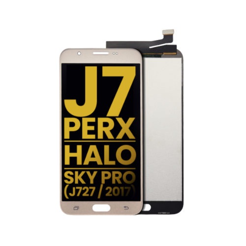 Samsung Galaxy J7 Perx / Halo / Sky Pro (J727 / 2017) LCD Assembly Without Frame (OEM) (Gold)
